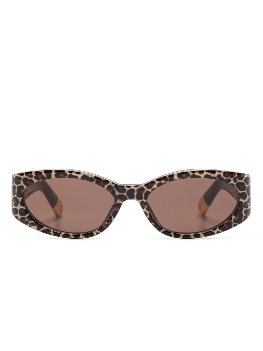 Jacquemus Sonnenbrille mit Leoparden-Print - Braun von Jacquemus