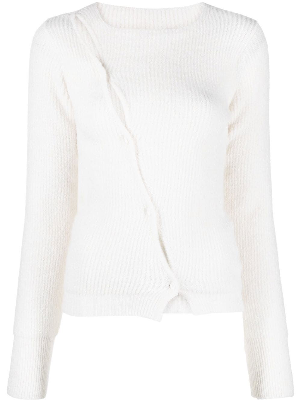 Jacquemus Asymmetrischer Cardigan - Weiß von Jacquemus