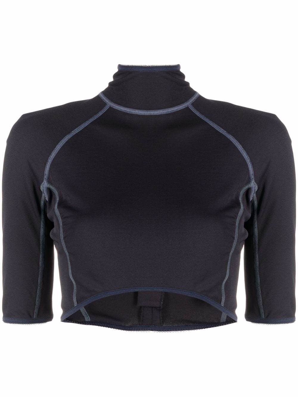 Jacquemus Cropped-Top mit Stehkragen - Blau von Jacquemus