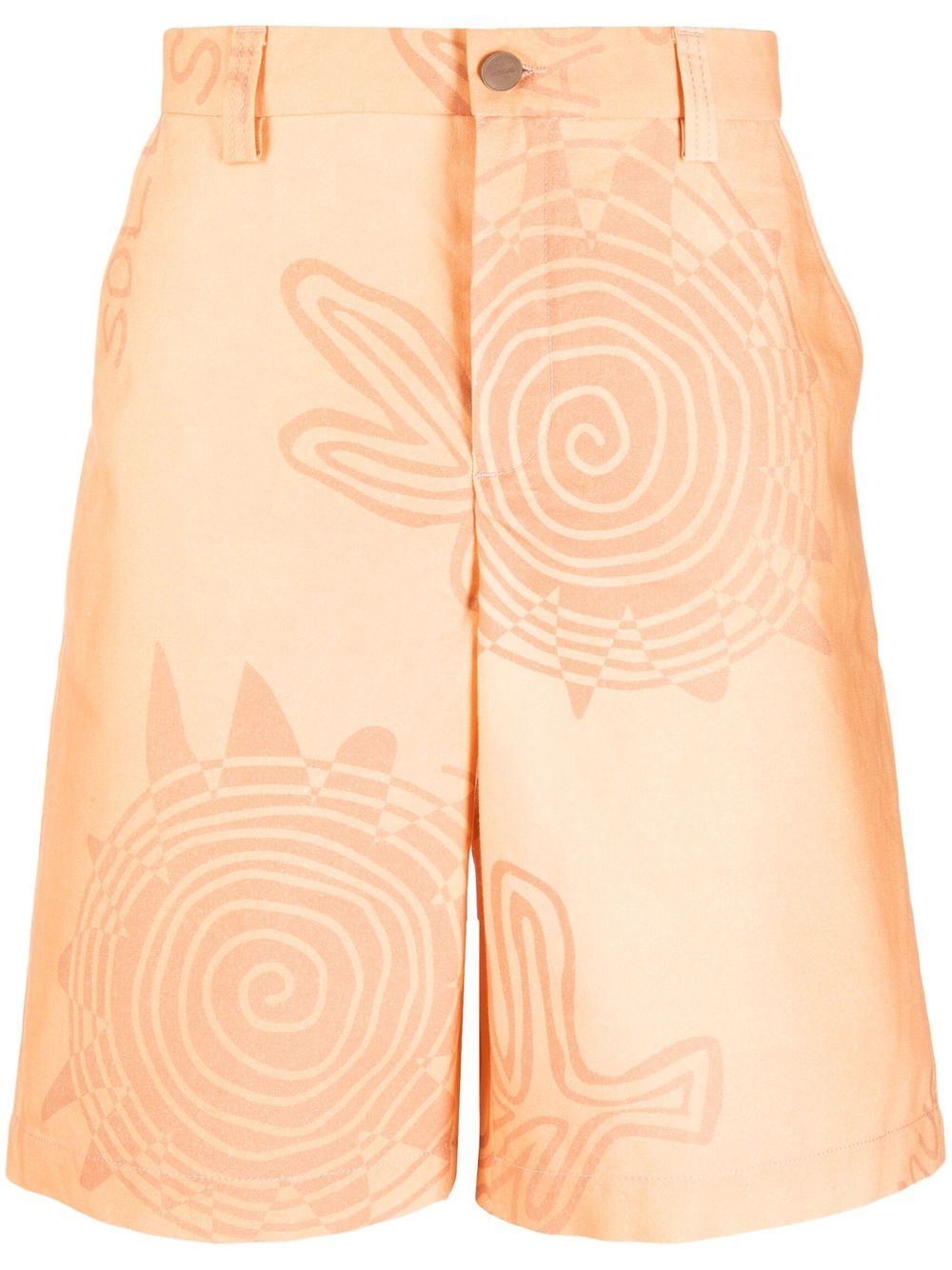 Jacquemus Shorts mit grafischem Print - Orange von Jacquemus