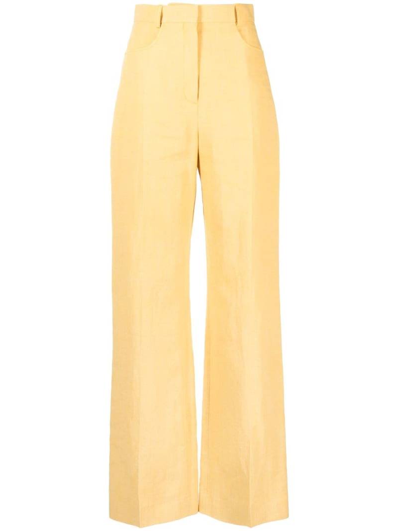 Jacquemus Ausgestellte High-Waist-Hose - Gelb von Jacquemus