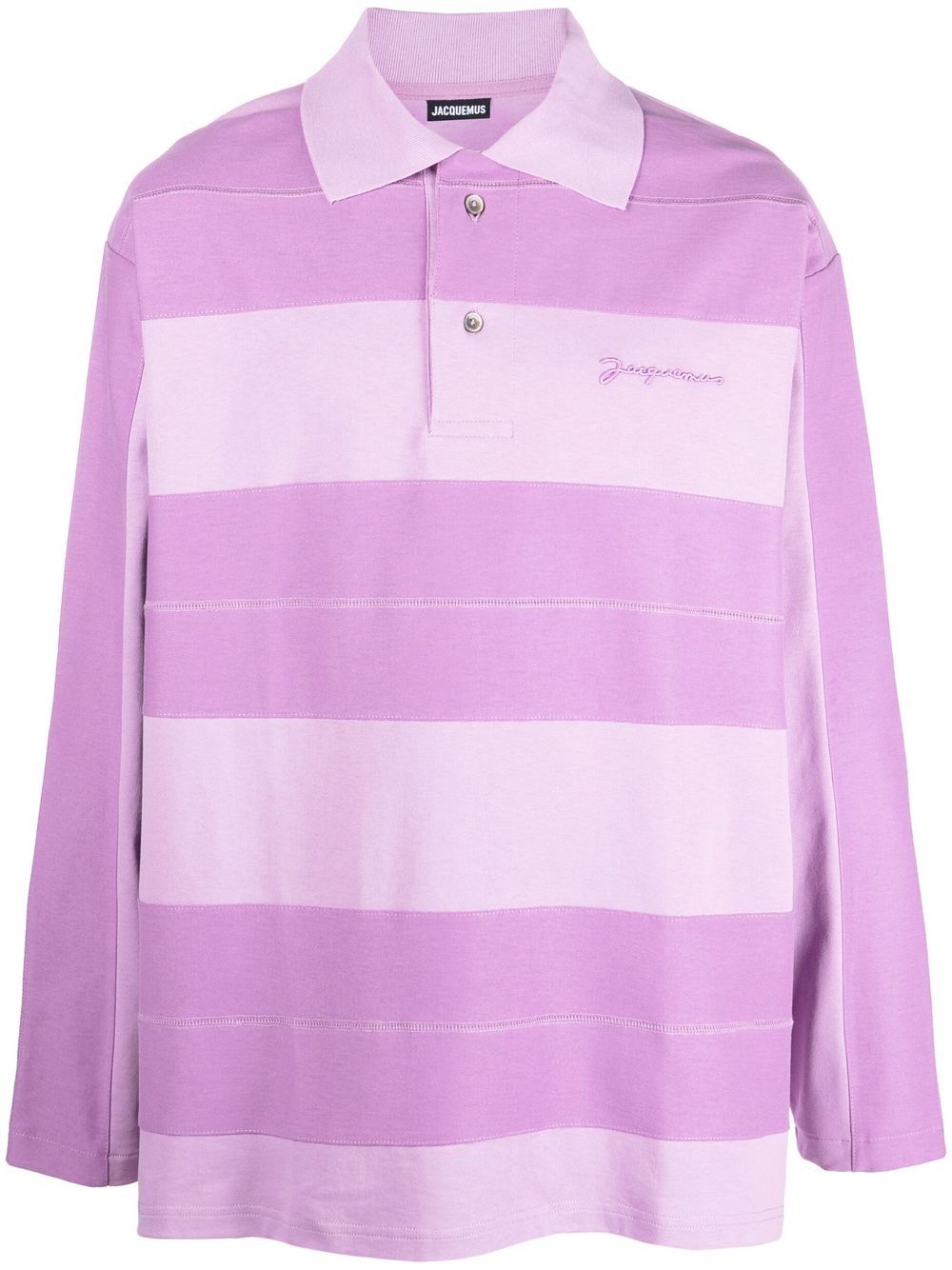 Jacquemus Gestreiftes Le Polo Raye Poloshirt - Violett von Jacquemus