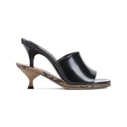 Schwarze Jacquemus Leder-pantoffeln Mit Absatz Für Damen von Jacquemus