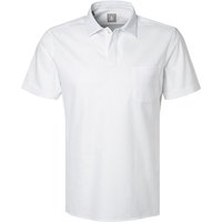 Jacques Britt Herren Polo-Shirt weiß Baumwolle von Jacques Britt