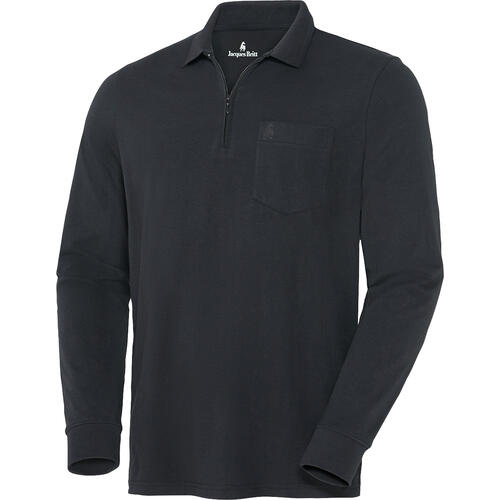 Jacques Britt Herren Polohemd langarm mit Zipp von Jacques Britt