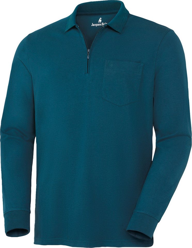 Jacques Britt Langarm-Poloshirt Superweich mit hohem Baumwoll-Anteil von Jacques Britt