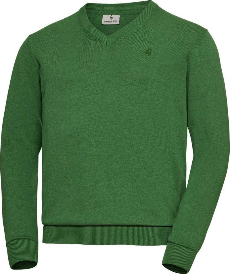 Jacques Britt V-Ausschnitt-Pullover Besonders angenehmes Tragegefühl dank 100% Baumwolle von Jacques Britt