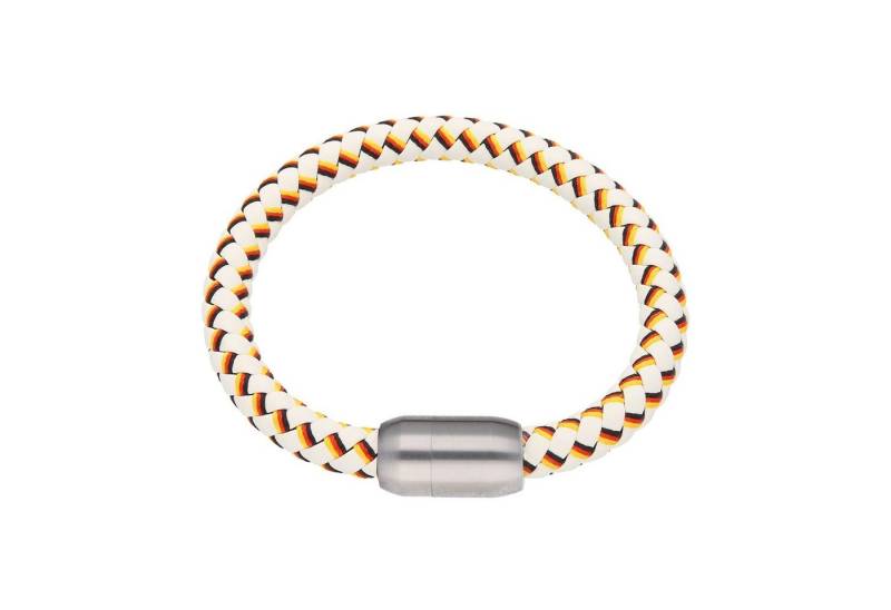 Jacques Charrel Armband weiß, geflochten, in Deutschland-Optik mit Magnetverschluß von Jacques Charrel