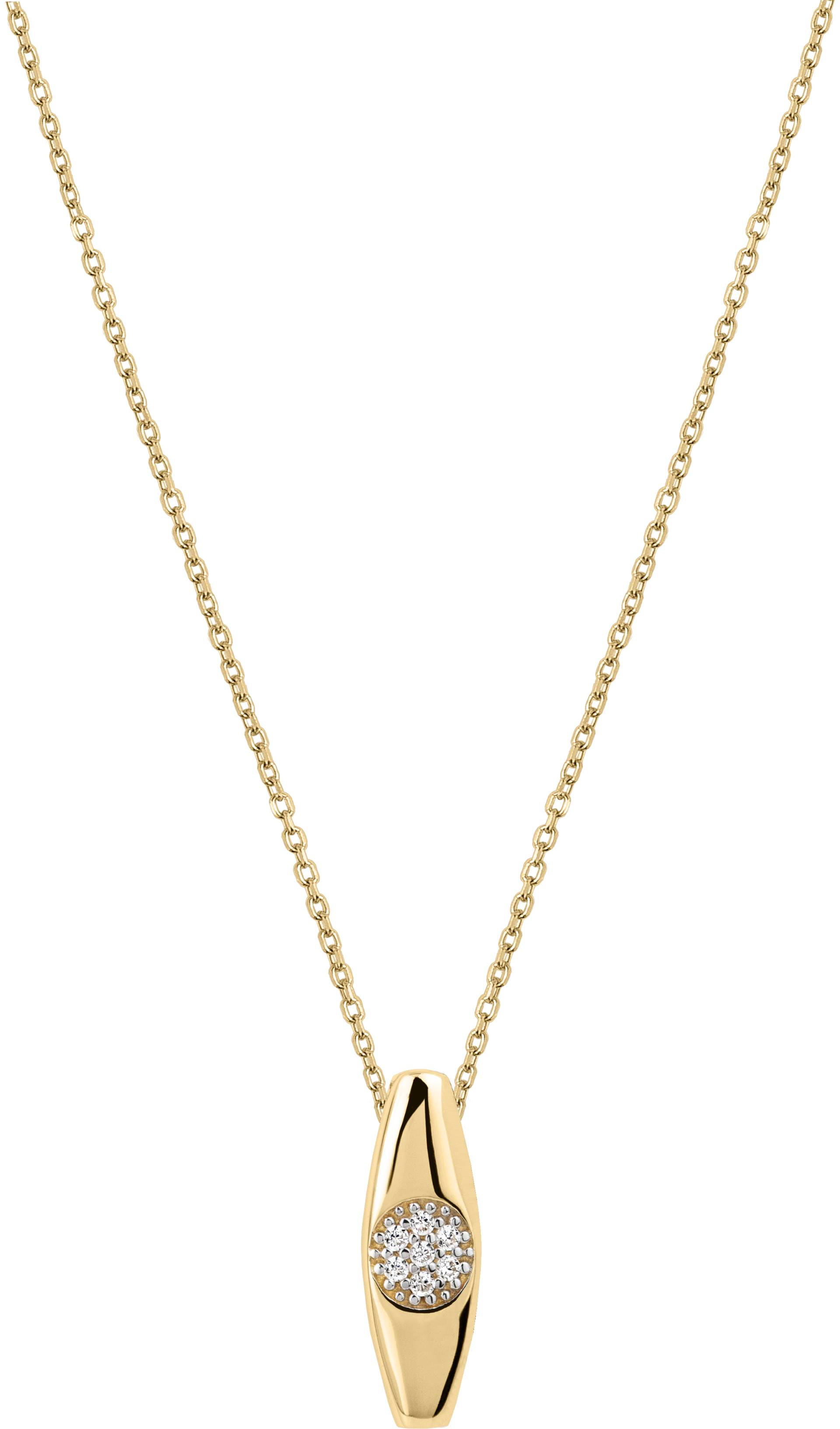 Collier, Gelbgold, 585/14K, Zirkonia, 450mm von Jacques Lemans