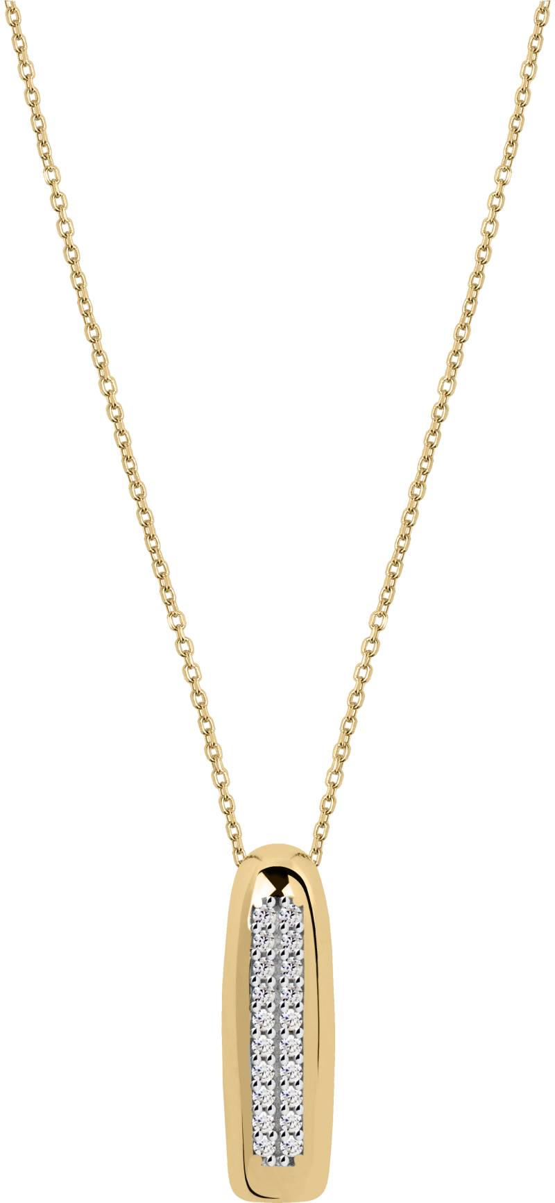 Collier, Gelbgold, 585/14K, Zirkonia, 450mm von Jacques Lemans