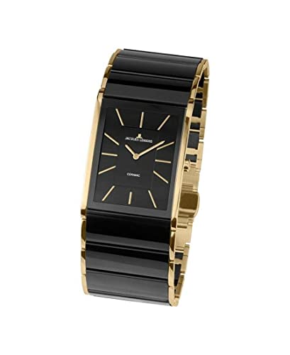 JACQUES LEMANS Damenuhr Dublin Metallband massiv Edelstahl ip-Gold 1-1940C von JACQUES LEMANS