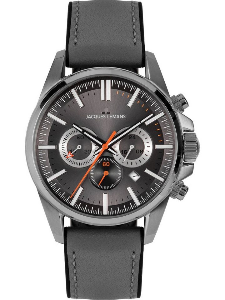 Jacques Lemans Chronograph Jacques Lemans Herren-Uhren Analog Quarz, Klassikuhr von Jacques Lemans