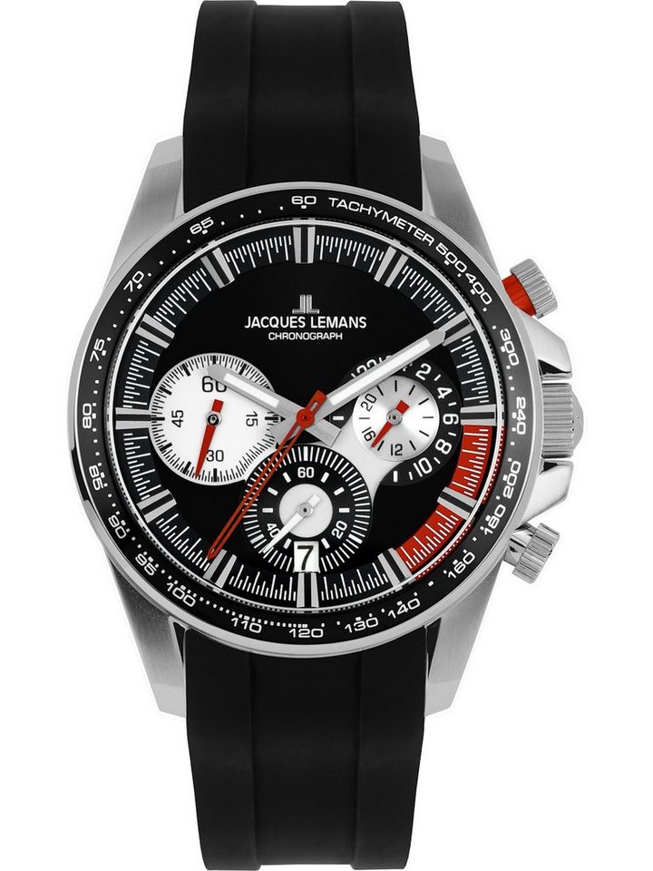 Jacques Lemans Chronograph Jacques Lemans Herren-Uhren Analog Quarz, Klassikuhr von Jacques Lemans