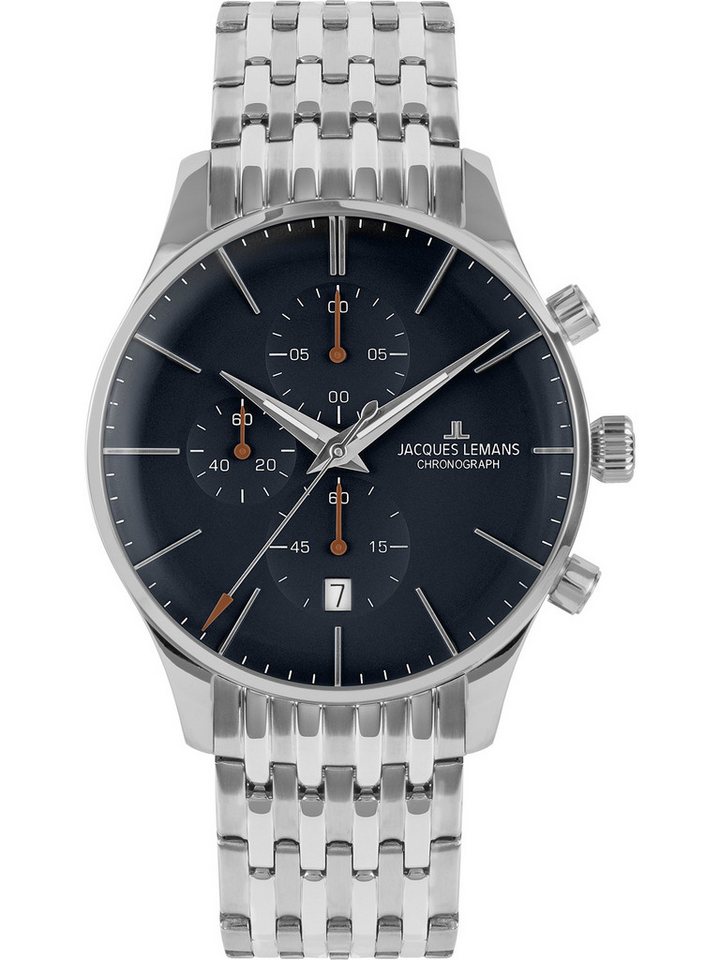 Jacques Lemans Chronograph Jacques Lemans Herren-Uhren Analog Quarz, Klassikuhr von Jacques Lemans