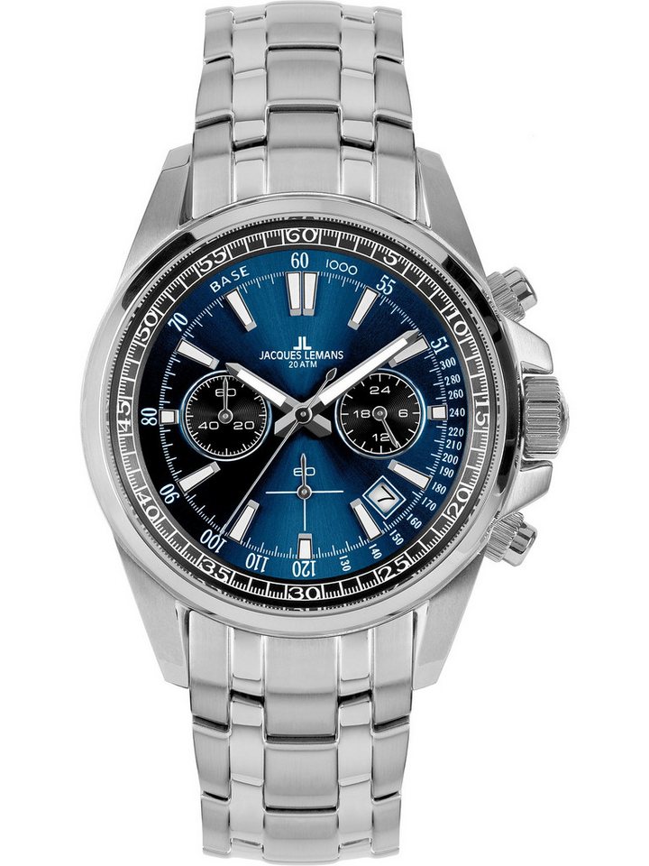 Jacques Lemans Chronograph Jacques Lemans Herren-Uhren Analog Quarz, Sportuhr von Jacques Lemans