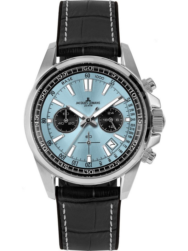 Jacques Lemans Chronograph Jacques Lemans Herren-Uhren Analog Quarz, Sportuhr von Jacques Lemans