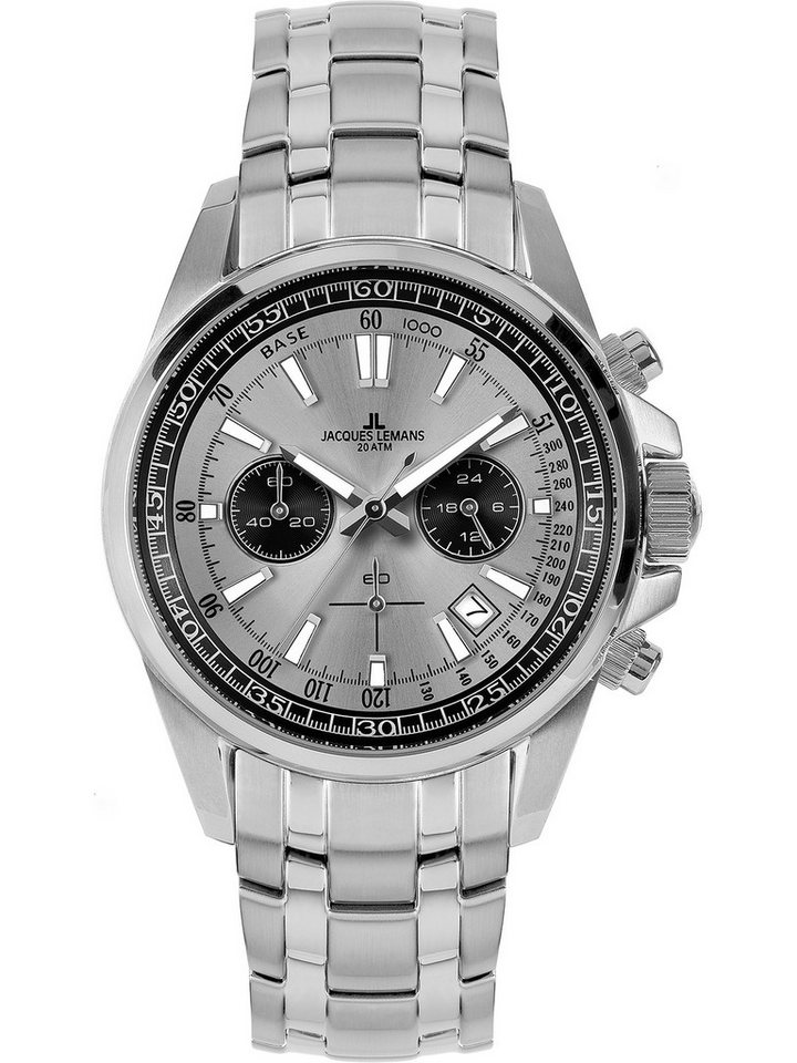 Jacques Lemans Chronograph Jacques Lemans Herren-Uhren Analog Quarz, Sportuhr von Jacques Lemans