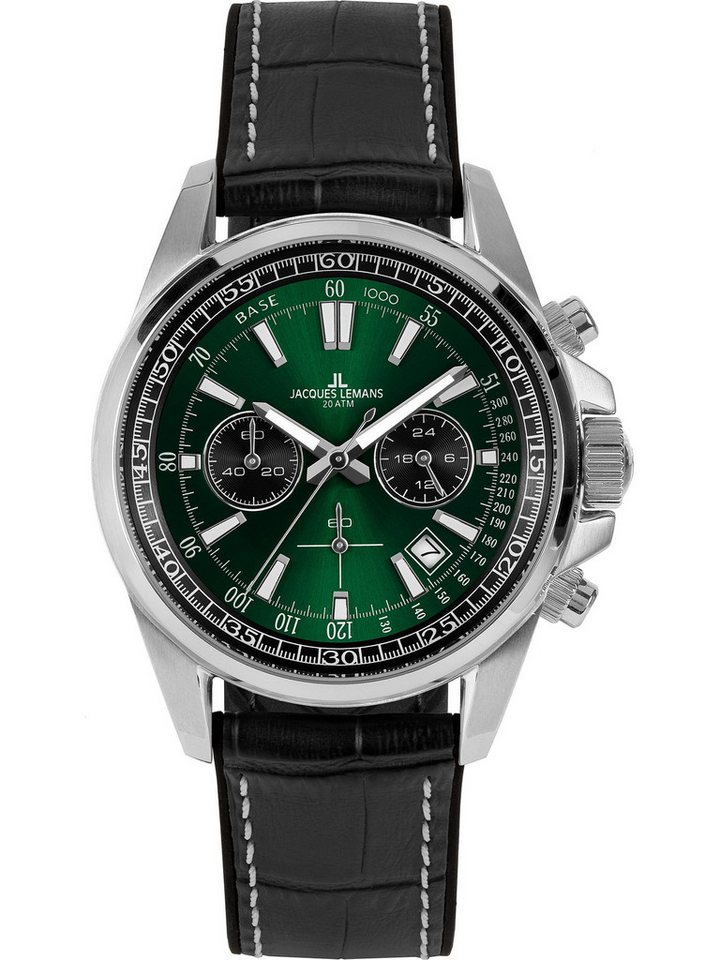 Jacques Lemans Chronograph Jacques Lemans Herren-Uhren Analog Quarz, Sportuhr von Jacques Lemans