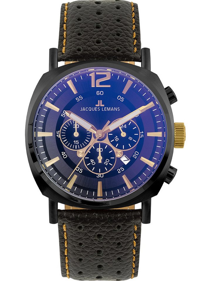 Jacques Lemans Chronograph Jacques Lemans Herren-Uhren Analog Quarz, Sportuhr von Jacques Lemans