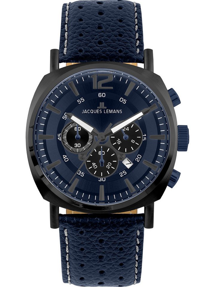 Jacques Lemans Chronograph Jacques Lemans Herren-Uhren Analog Quarz, Sportuhr von Jacques Lemans