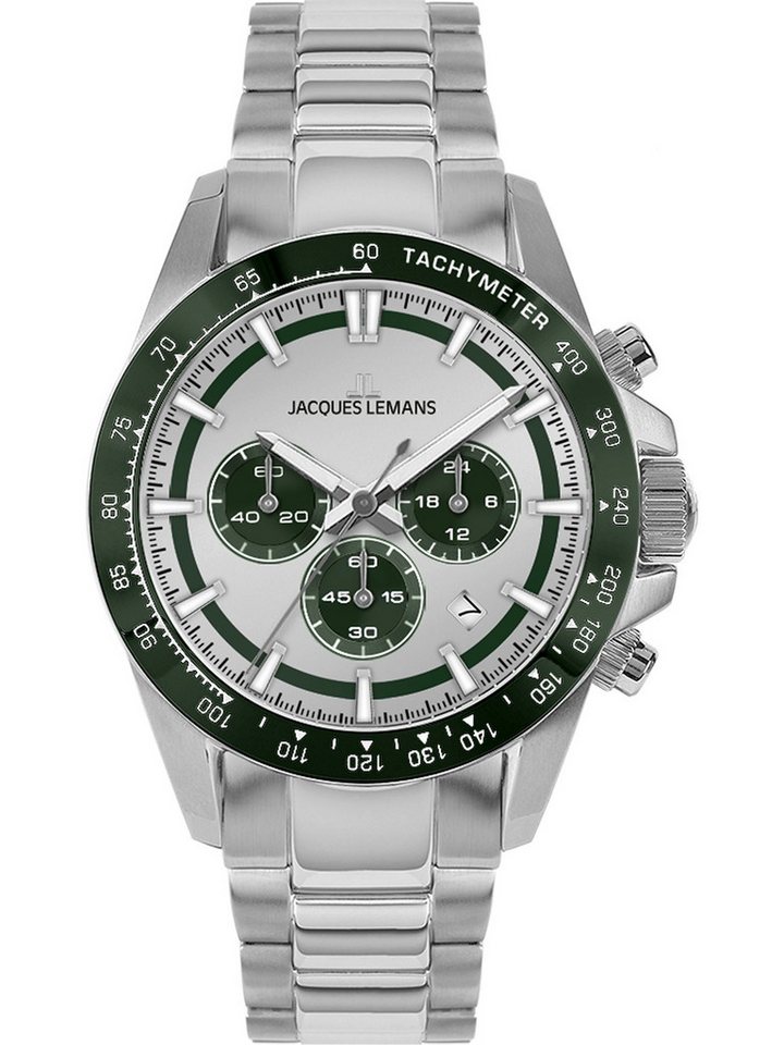 Jacques Lemans Chronograph Jacques Lemans Herren-Uhren Analog Quarz, Sportuhr von Jacques Lemans