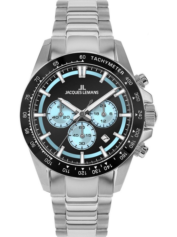 Jacques Lemans Chronograph Jacques Lemans Herren-Uhren Analog Quarz, Sportuhr von Jacques Lemans