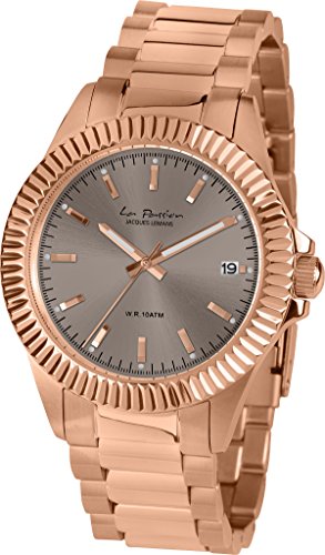 Jacques Lemans Damen Analog Quarz Uhr mit Edelstahl beschichtet Armband LP-125K von JACQUES LEMANS