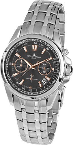 JACQUES LEMANS Herrenuhr Liverpool Metallband massiv Edelstahl Chronograph 1-1830F von JACQUES LEMANS