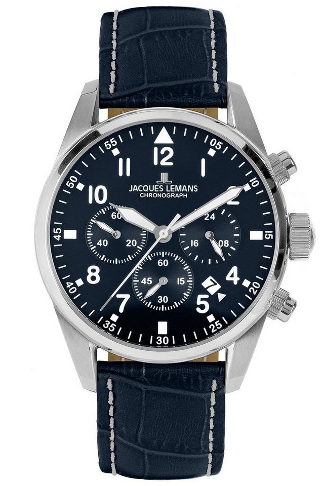 Jacques Lemans Quarzuhr Chronograph Barcelona Blau von Jacques Lemans