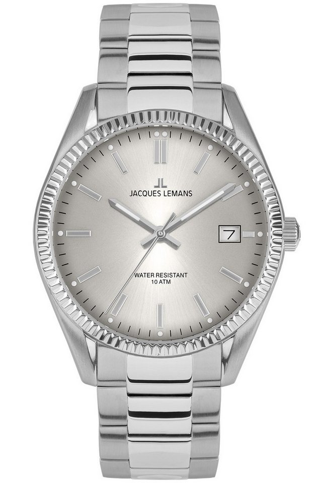 Jacques Lemans Quarzuhr Derby Edelstahl/Hellgrau von Jacques Lemans