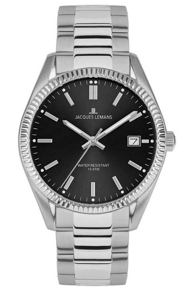 Jacques Lemans Quarzuhr Derby Edelstahl/Schwarz von Jacques Lemans