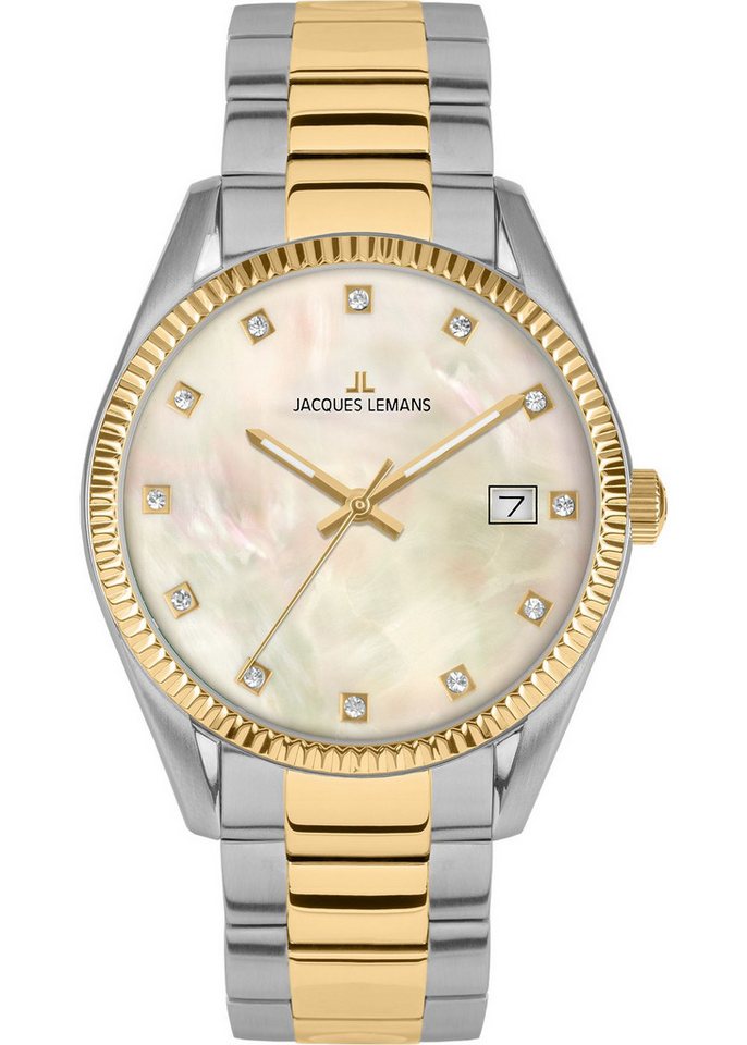 Jacques Lemans Quarzuhr Jacques Lemans 50-4L Derby Damen Uhr Bicolor, (1-tlg) von Jacques Lemans