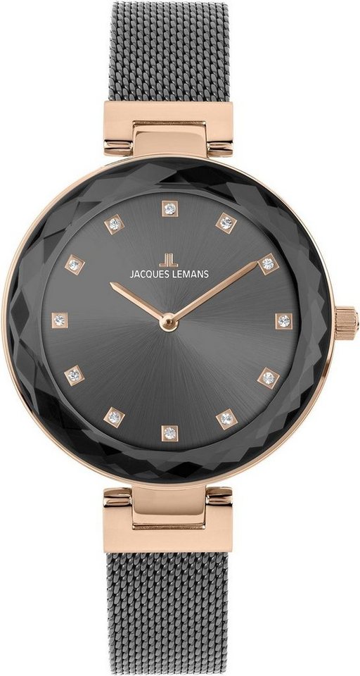 Jacques Lemans Quarzuhr Jacques Lemans Milano 1-2139F Damenarmbanduhr von Jacques Lemans