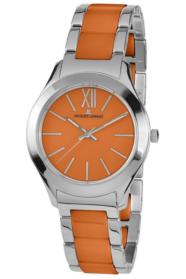 Jacques Lemans Quarzuhr Keramik Stahl/Orange von Jacques Lemans