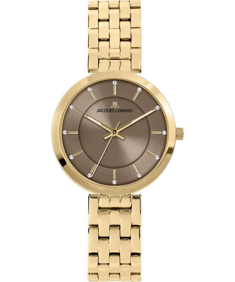 Jacques Lemans Quarzuhr Milano Goldfarben/Braun von Jacques Lemans