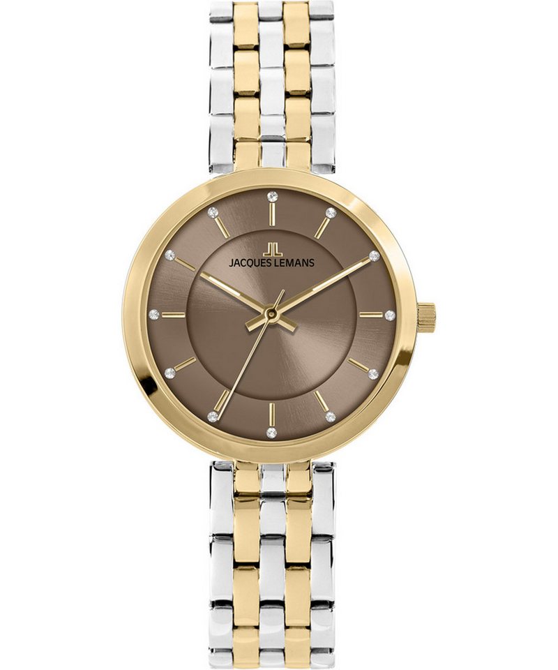 Jacques Lemans Quarzuhr Milano Zweifarbig/Braun von Jacques Lemans