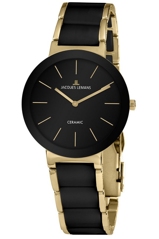 Jacques Lemans Quarzuhr Monaco Goldfarben/Keramik Schwarz von Jacques Lemans
