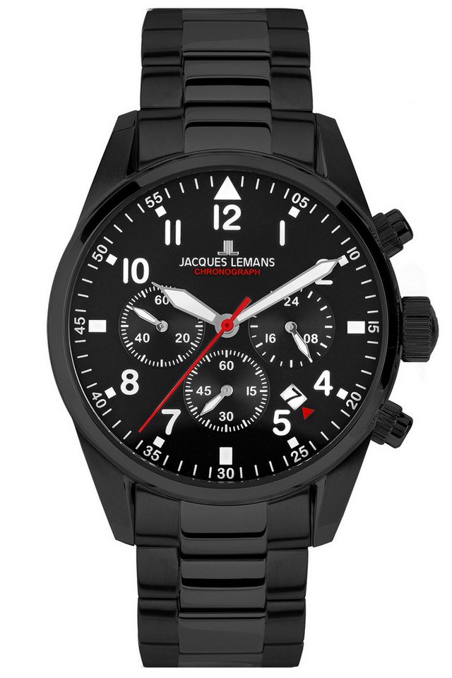 Jacques Lemans Quarzuhr Sport Schwarz von Jacques Lemans