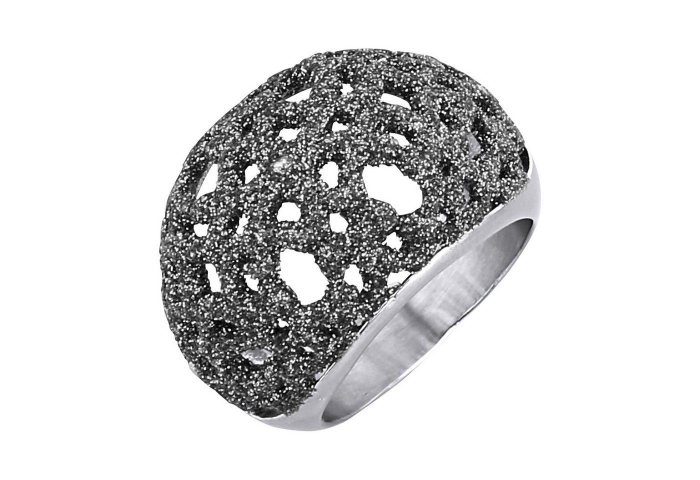 Jacques Lemans Fingerring Edelstahl Stardust schwarz von Jacques Lemans