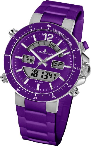 Jacques Lemans Unisex-Armbanduhr Milano Analog - Digital Silikon 1-1712K von JACQUES LEMANS