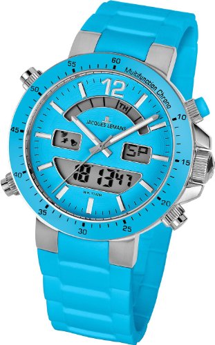 Jacques Lemans Unisex-Armbanduhr Milano Analog - Digital Silikon 1-1712L von JACQUES LEMANS