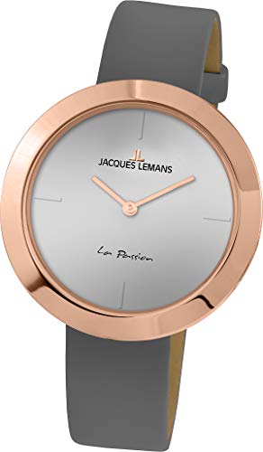 JACQUES LEMANS Damenuhr La Passion Lederarmband massiv Edelstahl ip-rosé 1-2031G von JACQUES LEMANS