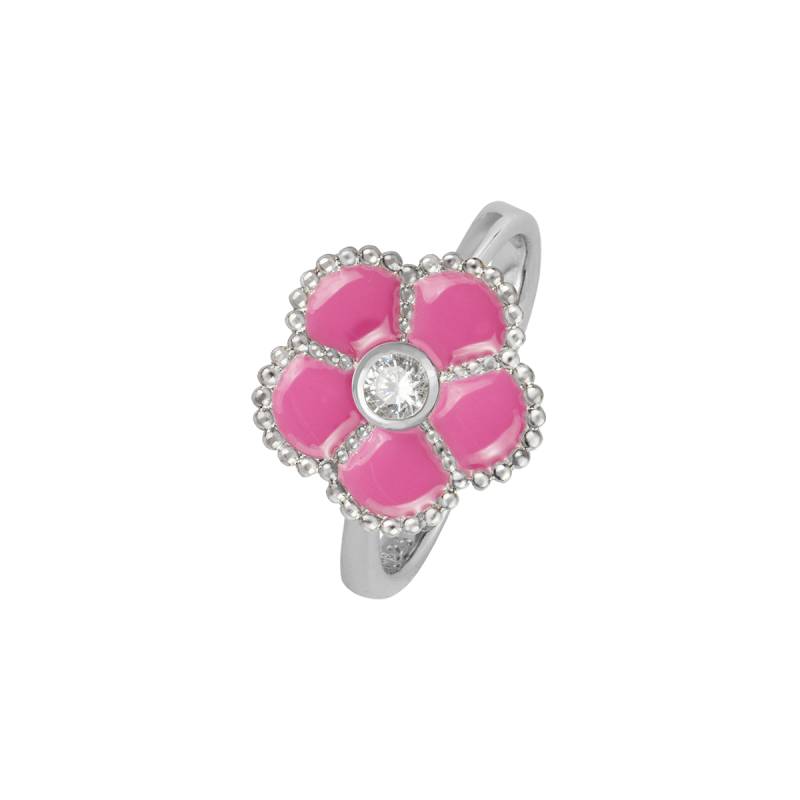 Ring "Blume" Sterlingsilber mit Emaille/Topas von Jacques Lemans