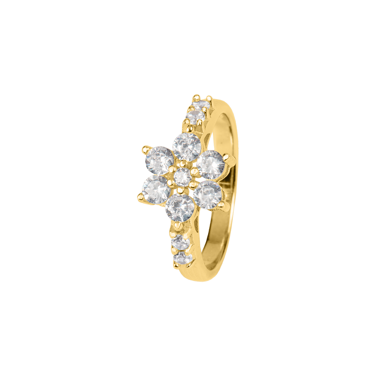 Ring "Blume" Sterlingsilber vergoldet mit Topasen von Jacques Lemans
