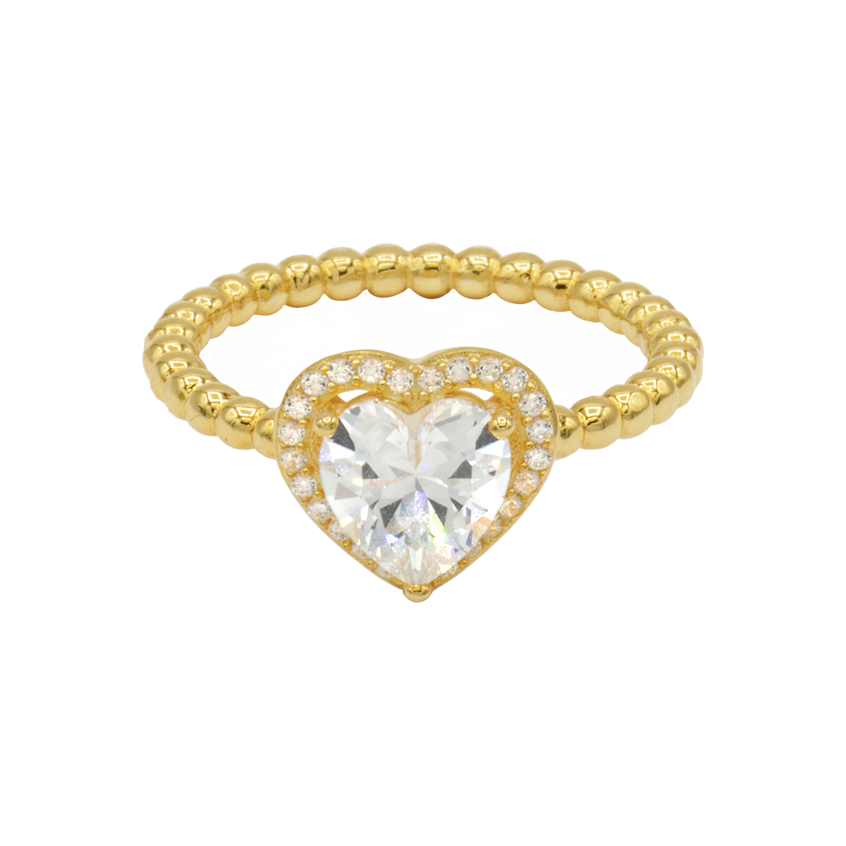 Ring Herz Sterlingsilber vergoldet mit Topasen Ring Herz Sterlingsilber vergoldet mit Topasen von Jacques Lemans