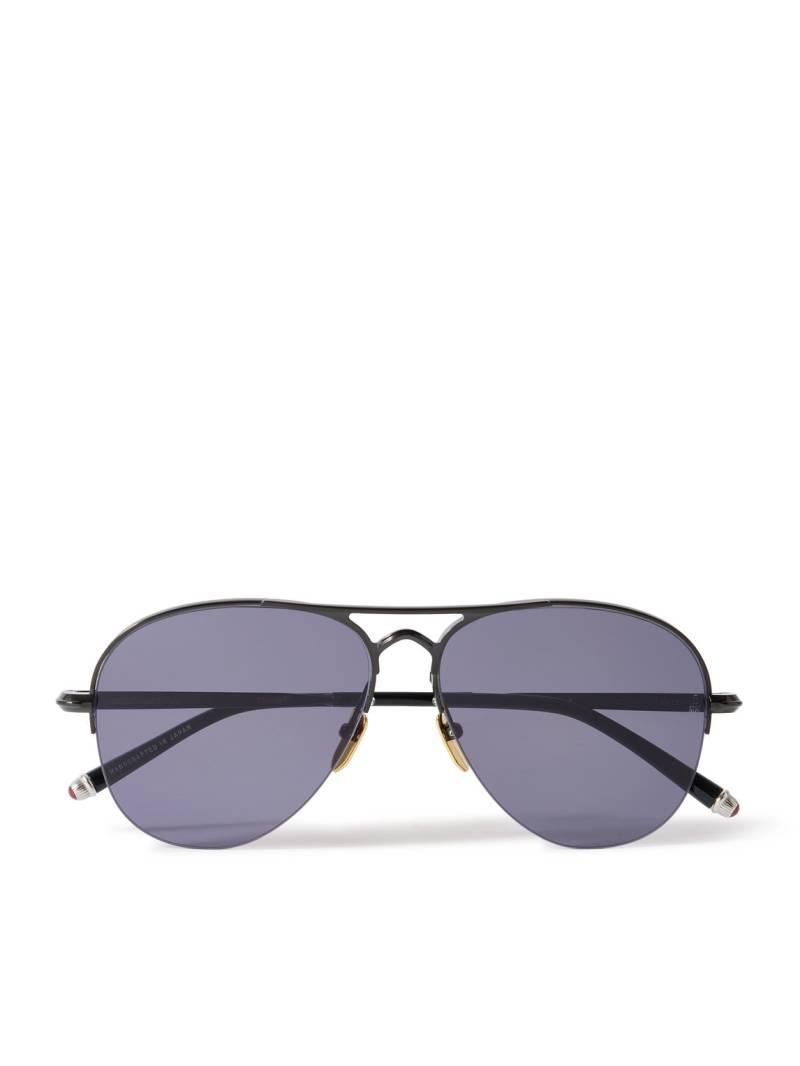 Jacques Marie Mage - Amelia Aviator-Style Metal Sunglasses - Men - Black von Jacques Marie Mage