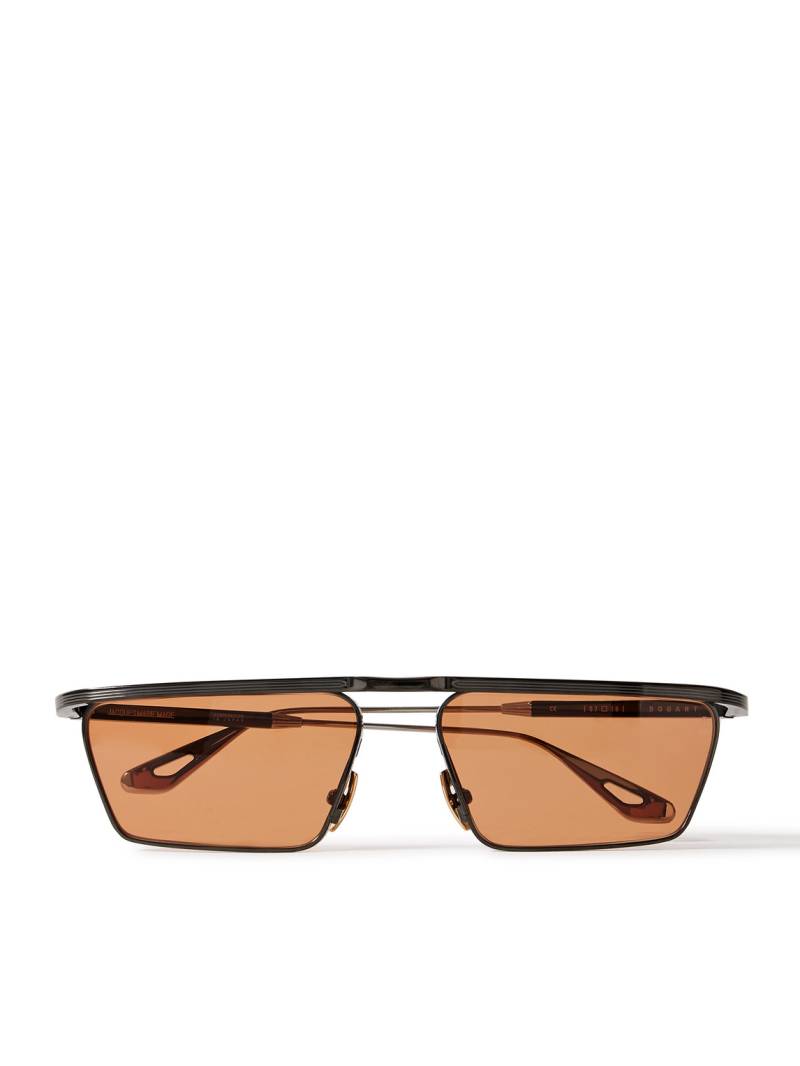 Jacques Marie Mage - Bogart Rectangular-Frame Metal Sunglasses - Men - Black von Jacques Marie Mage