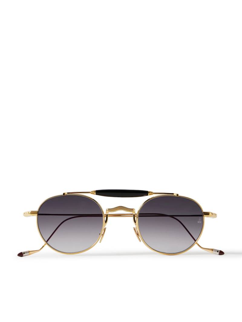 Jacques Marie Mage - Dasan Round-Frame Gold-Tone Beta Titanium and Acetate Sunglasses - Men - Gold von Jacques Marie Mage