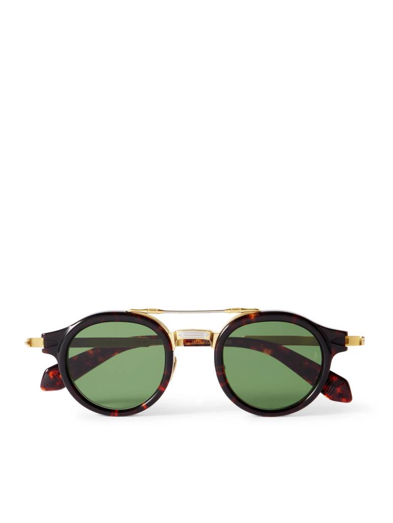Jacques Marie Mage - Delage Round-Frame Tortoiseshell Acetate and Gold-Tone Sunglasses - Men - Brown von Jacques Marie Mage