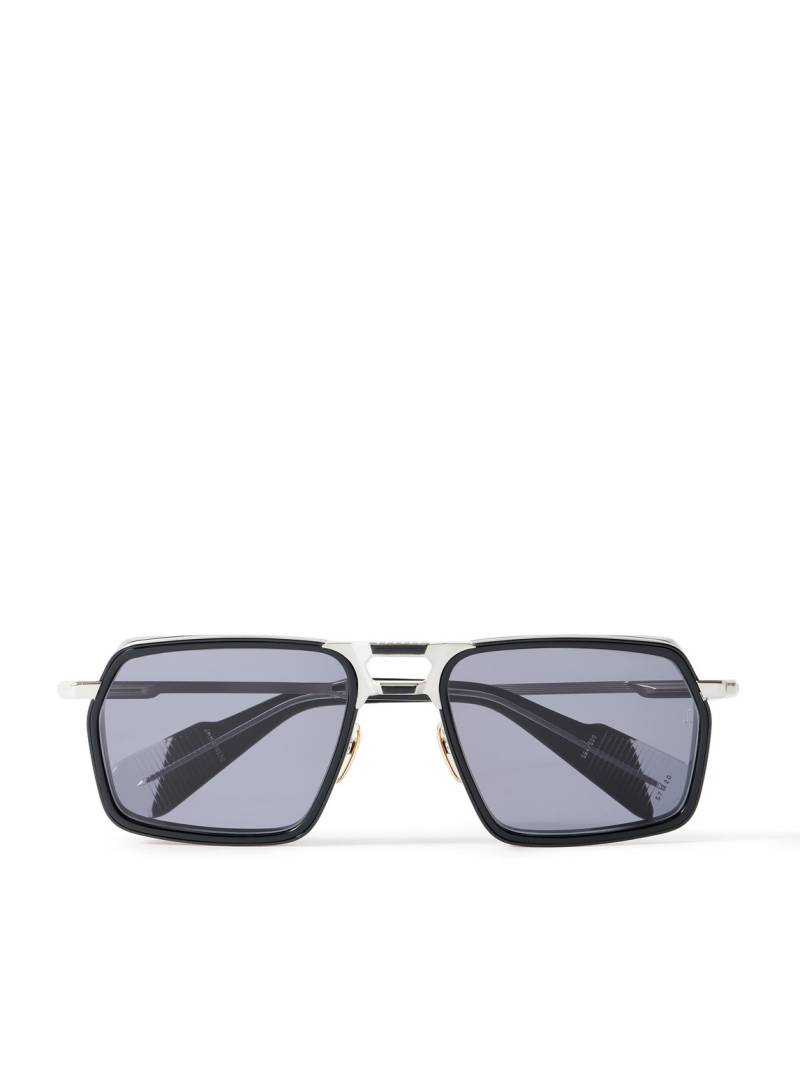 Jacques Marie Mage - GT-R Aviator-Style Titanium and Acetate Sunglasses - Men - Silver von Jacques Marie Mage